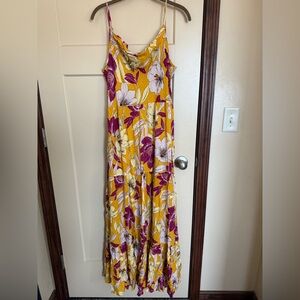 B.O.G. Band of the Free Floral Yellow Maxi Dress